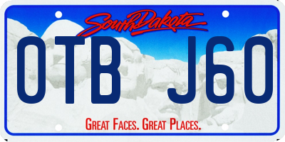 SD license plate 0TBJ60