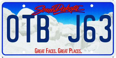 SD license plate 0TBJ63