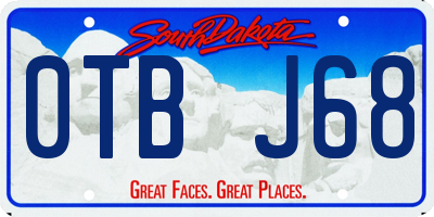 SD license plate 0TBJ68