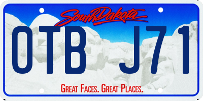 SD license plate 0TBJ71