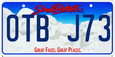 SD license plate 0TBJ73