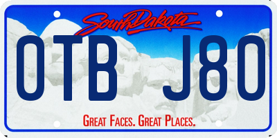 SD license plate 0TBJ80