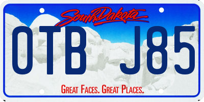 SD license plate 0TBJ85