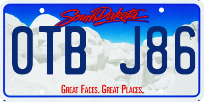 SD license plate 0TBJ86