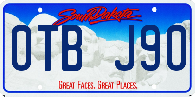 SD license plate 0TBJ90