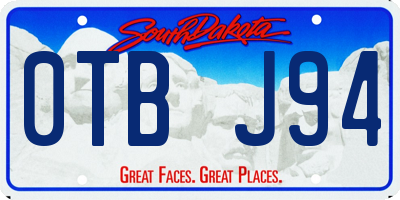 SD license plate 0TBJ94