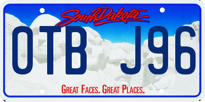 SD license plate 0TBJ96