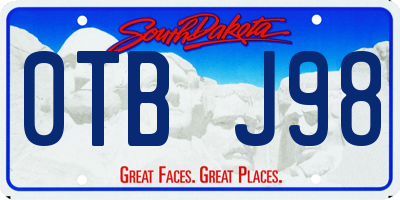 SD license plate 0TBJ98