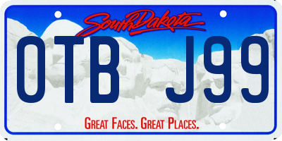 SD license plate 0TBJ99