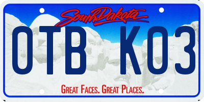 SD license plate 0TBK03