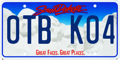 SD license plate 0TBK04