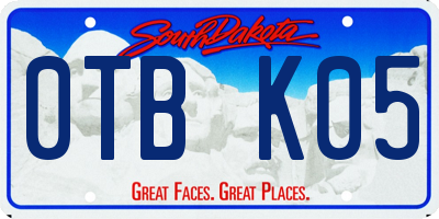 SD license plate 0TBK05