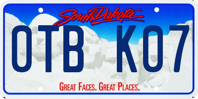 SD license plate 0TBK07