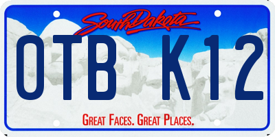SD license plate 0TBK12