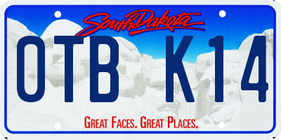 SD license plate 0TBK14