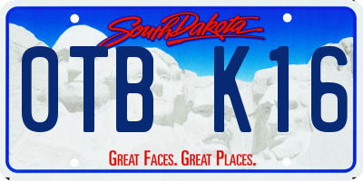 SD license plate 0TBK16