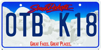SD license plate 0TBK18