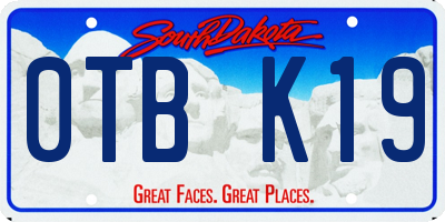 SD license plate 0TBK19