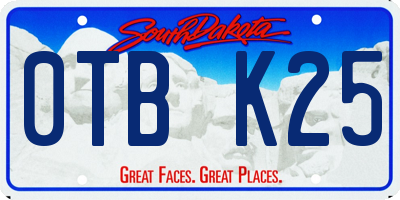SD license plate 0TBK25
