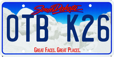 SD license plate 0TBK26