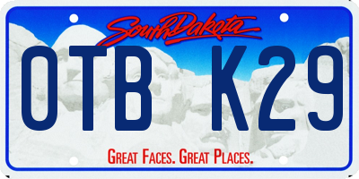 SD license plate 0TBK29
