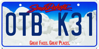 SD license plate 0TBK31