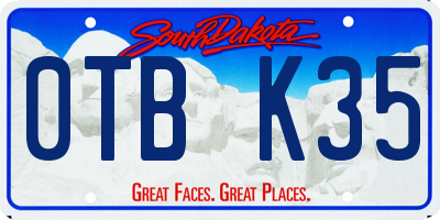SD license plate 0TBK35