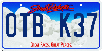 SD license plate 0TBK37