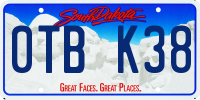 SD license plate 0TBK38