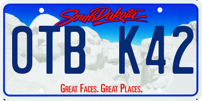 SD license plate 0TBK42