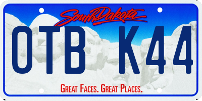 SD license plate 0TBK44