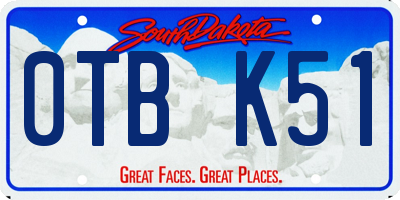 SD license plate 0TBK51