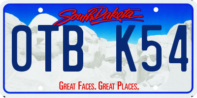 SD license plate 0TBK54