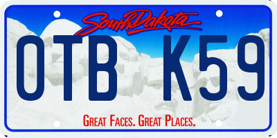 SD license plate 0TBK59