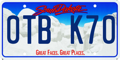 SD license plate 0TBK70
