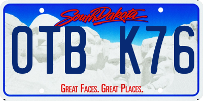 SD license plate 0TBK76