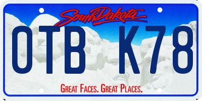 SD license plate 0TBK78