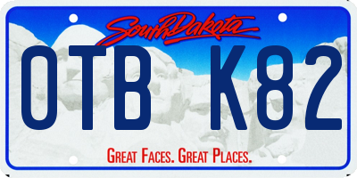 SD license plate 0TBK82