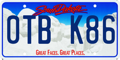 SD license plate 0TBK86