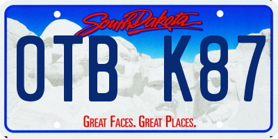 SD license plate 0TBK87