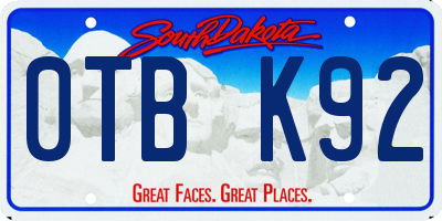 SD license plate 0TBK92