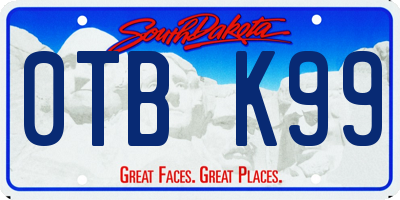 SD license plate 0TBK99