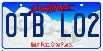 SD license plate 0TBL02