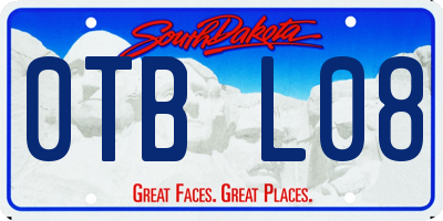 SD license plate 0TBL08