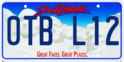 SD license plate 0TBL12
