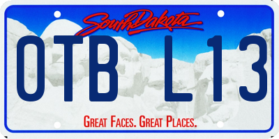 SD license plate 0TBL13