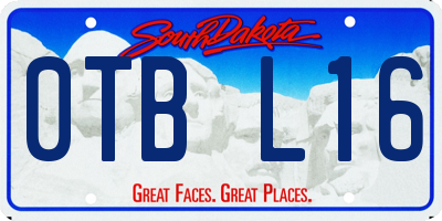 SD license plate 0TBL16