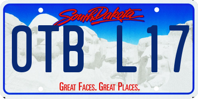 SD license plate 0TBL17