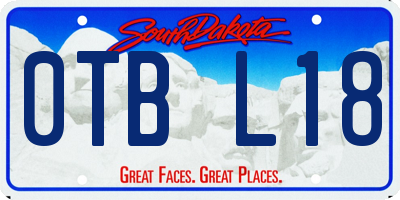 SD license plate 0TBL18