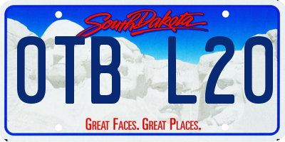SD license plate 0TBL20